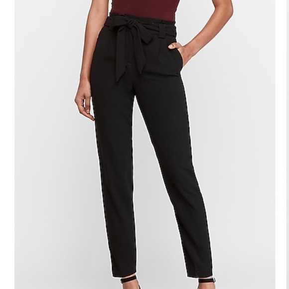 black high rise dress pants